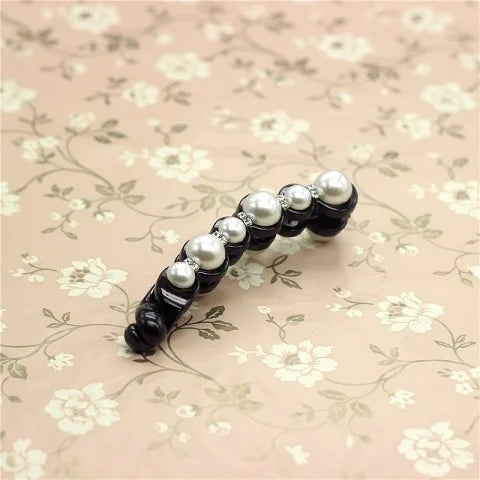 Pearl Banana Hair Clips – Claw Clamps & Ponytail Barrettes Hair Claw Clip QXL Black 10cm
