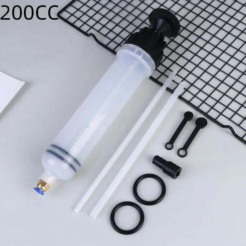 200ml Manual Oil Fluid Pump Syringe for Car Brake & Transmission Automotive Fluid Syringe QXL 200cc