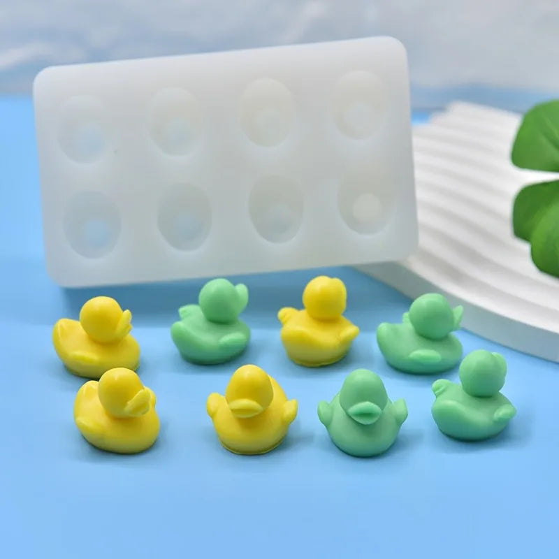 8-Cavity Mini Silicone Rubber Duck Mold – Baking & Crafts Silicone Baking Mold QXL