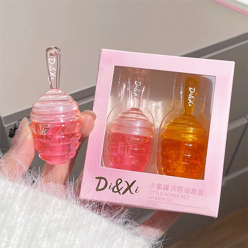 Honeypot Lip Oil Gloss | Moisturizing Hydrating Lip Tint Lip Oil Gloss QXL