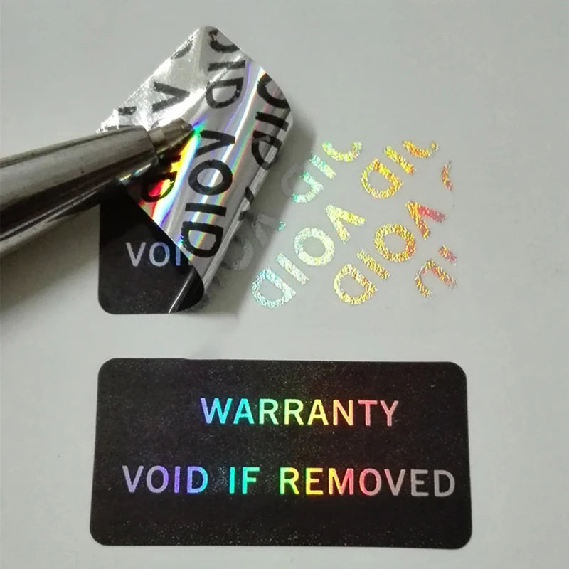 100-Pack Holographic Tamper-Proof Warranty Void Stickers Security Seal Stickers QXL
