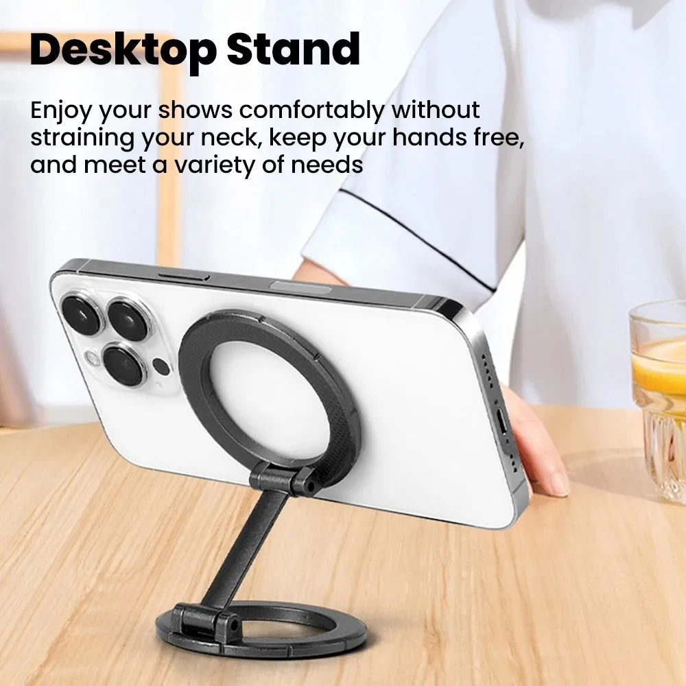 Magnetic Foldable Phone Stand 360° | Universal Car & Desk Mount Magnetic Phone Stand QXL