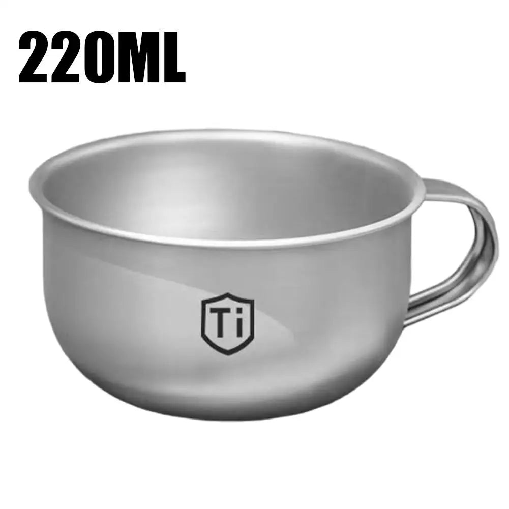 Mini Titanium Alloy Outdoor Cup | Camping Coffee & Water Mug Titanium Camping Cup QXL 220ml