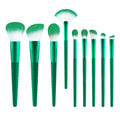 Ronshadow 9-Pc Makeup Brush Set | Crocodile Texture Handle Makeup Brush Set QXL green