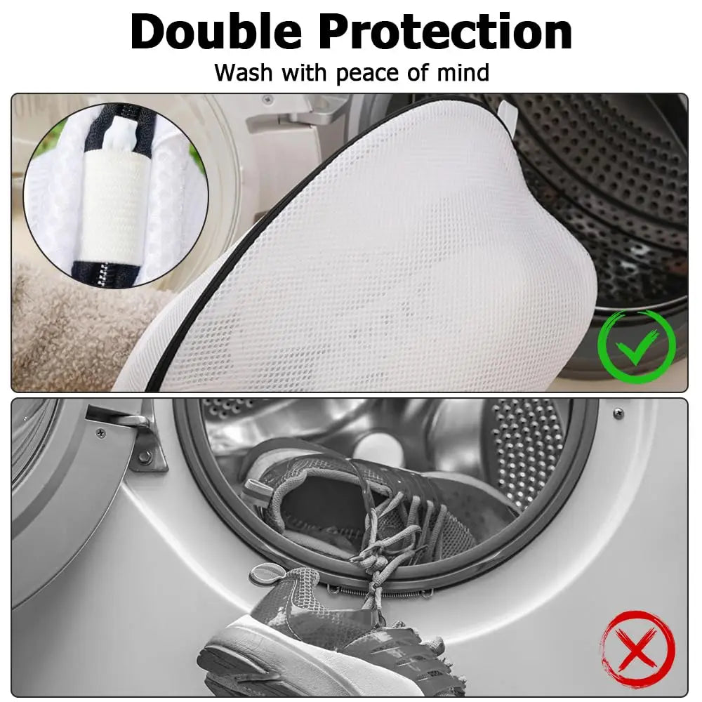 Mesh Shoe Washing Bag – Reusable Machine Wash Protector Shoe Laundry Bag QXL
