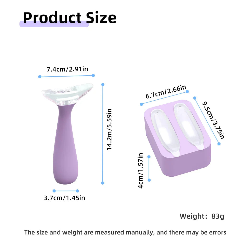 Facial Ice Roller Set with 2 Rollers & Carry Case | Skin Cooling Facial Ice Roller QXL