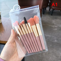 8-Piece Mini Makeup Brush Set | Soft Nylon Wood Handle Makeup Brush Set QXL A1