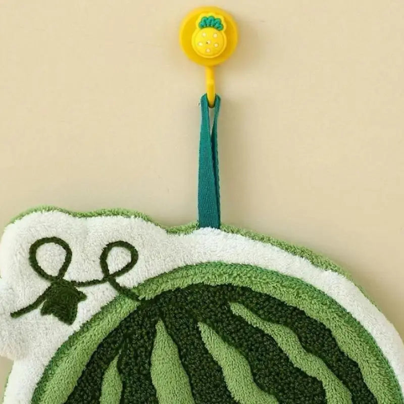 Coral Fleece Hand Towel | Fruit & Flower, Quick Dry Hanging Hand Towel QXL