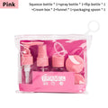 7-Piece Leakproof Travel Bottle Set | Refillable Toiletry Kit Travel Bottle Set QXL Pink