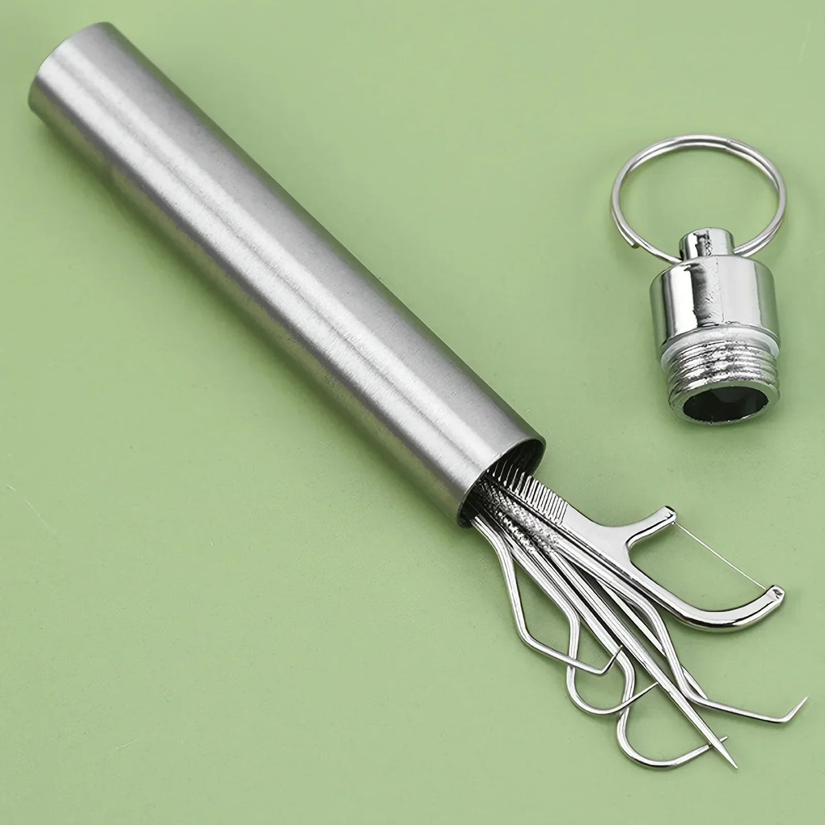 Stainless Steel Reusable Toothpick Set | Portable Teeth Cleaner Reusable Toothpick Set QXL