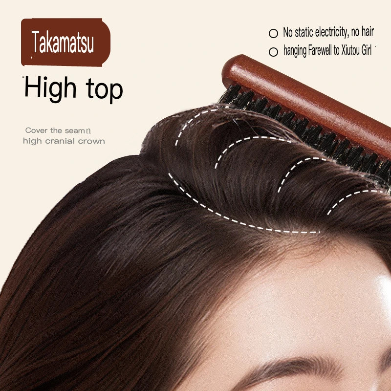 Wood Three-Row Teasing Comb | Anti-Static Fluffy Hair Styling Hair Teasing Comb QXL