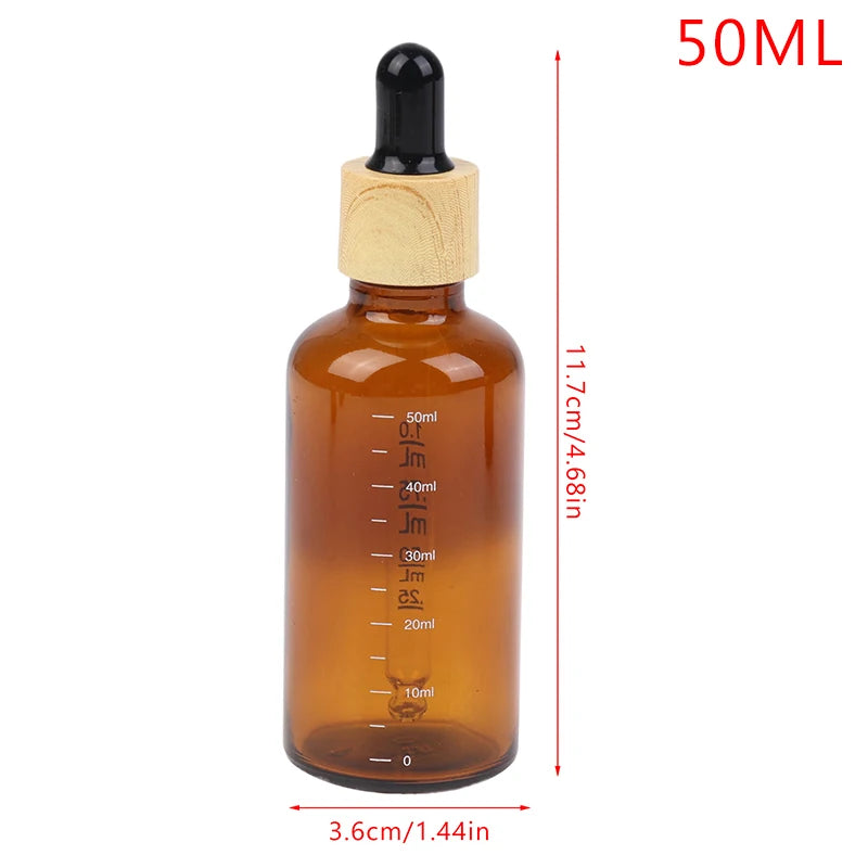 Amber Glass Dropper Bottles 5ml–100ml | Refillable with Scale Glass Dropper Bottle QXL 50ML