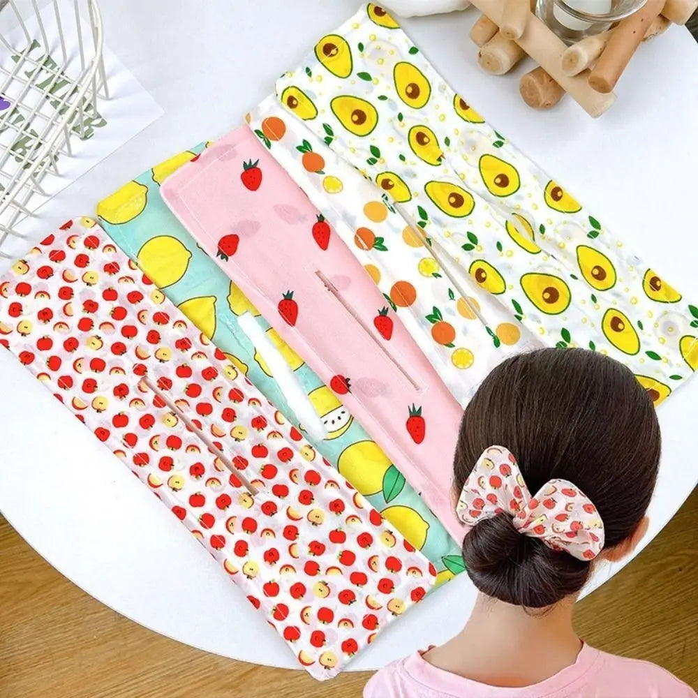 DIY Cloth Hair Bun Maker Headband | Multicolor Curler Hair Bun Maker QXL