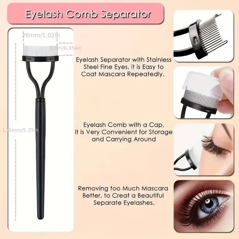 Eyelash Curler with Replacement Pads & Tweezers | 1 or 4 Pcs Eyelash Curler Set QXL