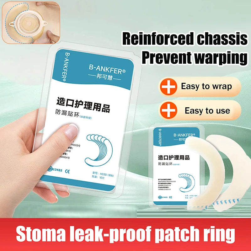 10-Pack Ostomy Barrier Strips | Hydrocolloid Flange Seal Tape Ostomy Barrier Strips QXL