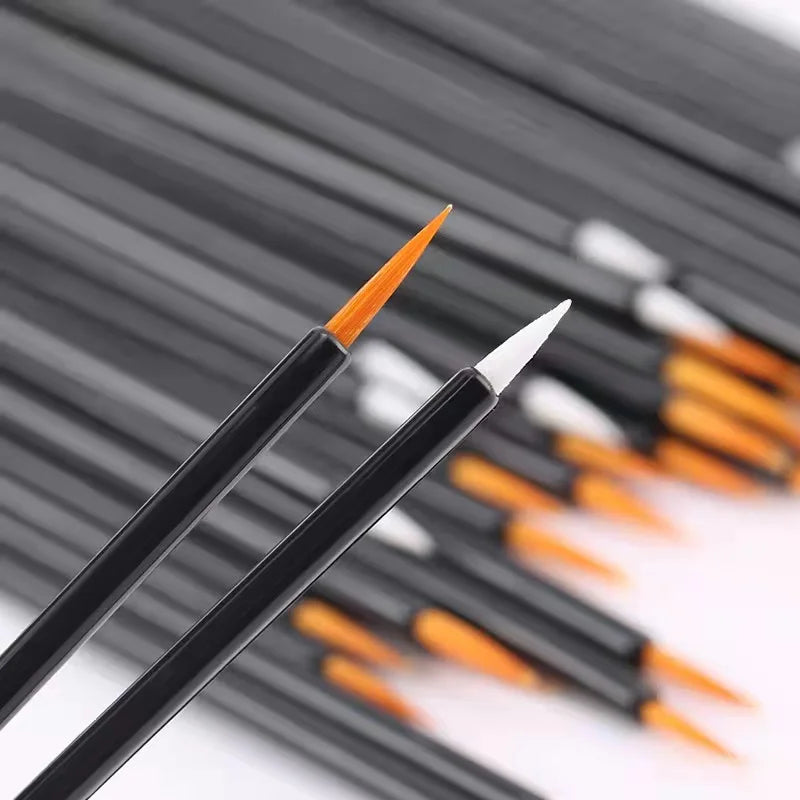 50-Pack Disposable Eyeliner Brushes | Fine Fiber Applicator Wands Disposable Eyeliner Brush QXL