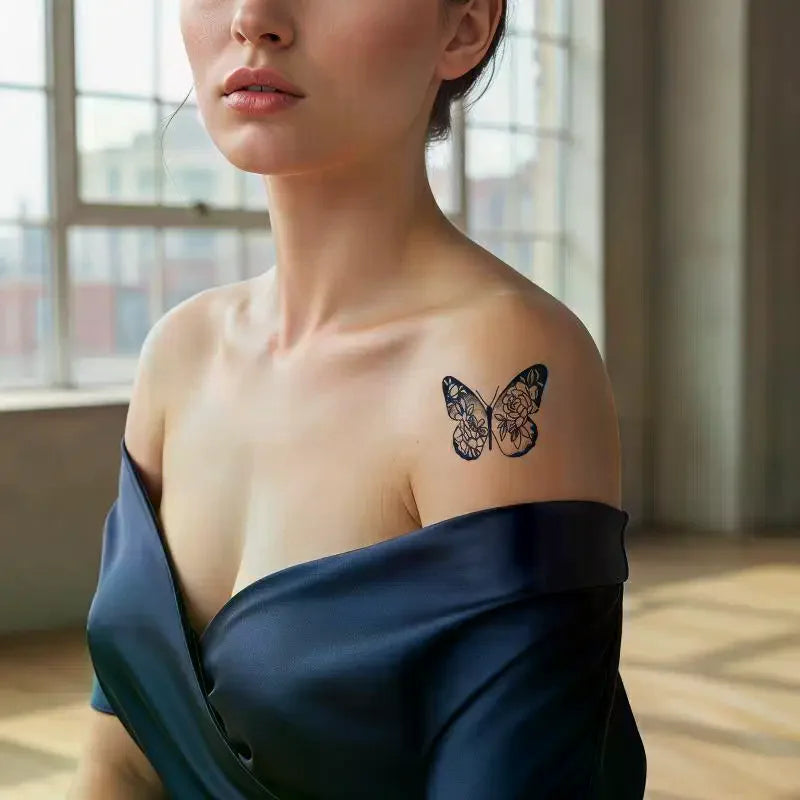 3D Butterfly Temporary Tattoo Stickers | Herbal Body Art 6-Pack Temporary Tattoo Stickers QXL