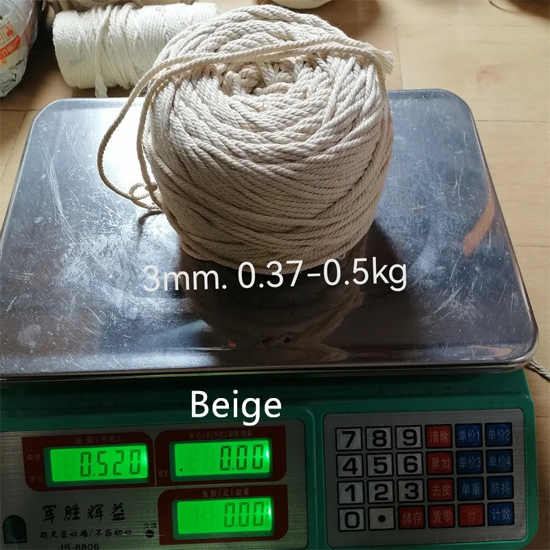 100% Pure Cotton Rope 1–6mm | Natural Macramé & Craft Cord Cotton Craft Cord QXL