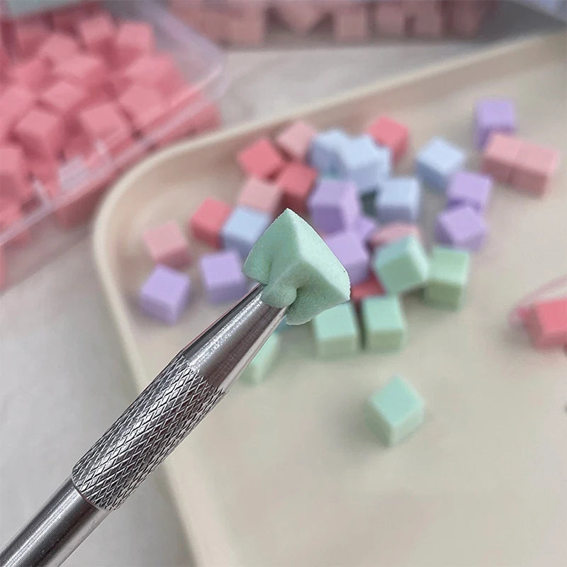 50/100-Pc Square Nail Art Sponge Set | Ombre Gradient Manicure Nail Art Sponge Set QXL