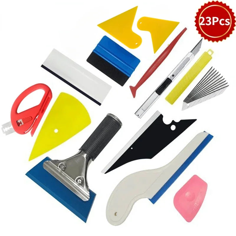 12-Pc Car Vinyl Wrap Tool Kit – Squeegee, Cutter & Spatula Car Wrap Tool Kit QXL Set 4-23Pcs