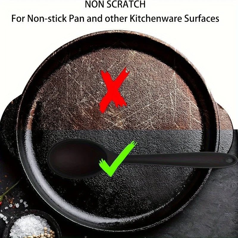 Silicone Cooking Spoons – Non-Stick, Heat Resistant, BPA-Free Silicone Cooking Spoon QXL