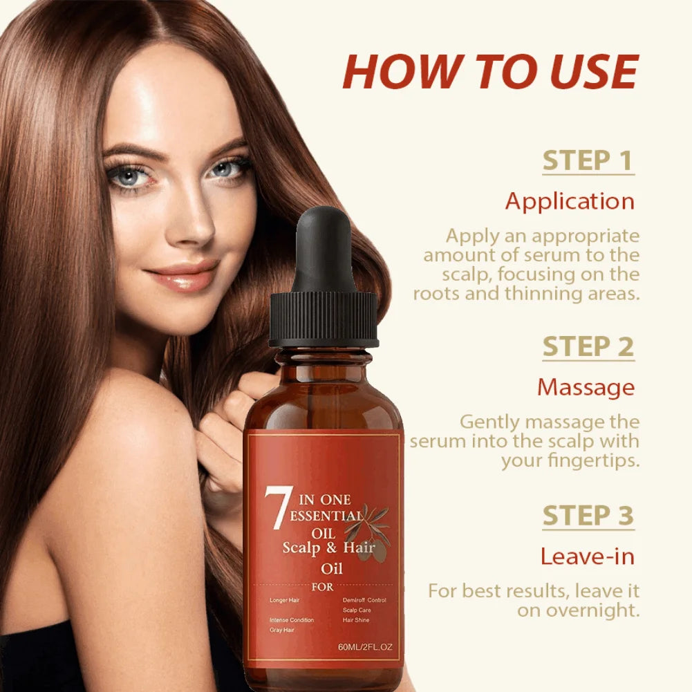 Olive Oil & Castor Hair Growth Serum 60ml | Silicone-Free Hair Growth Serum QXL