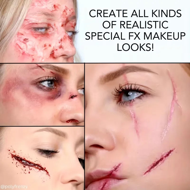 Halloween Scar Wax 2-Pack | Fake Scar Cosplay Makeup 60g SFX Scar Wax QXL