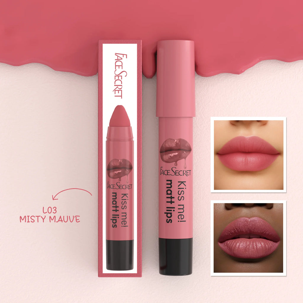 6-Color Velvet Matte Lipstick Crayon | Kissproof Lip Pen Matte Lipstick Crayon QXL L03