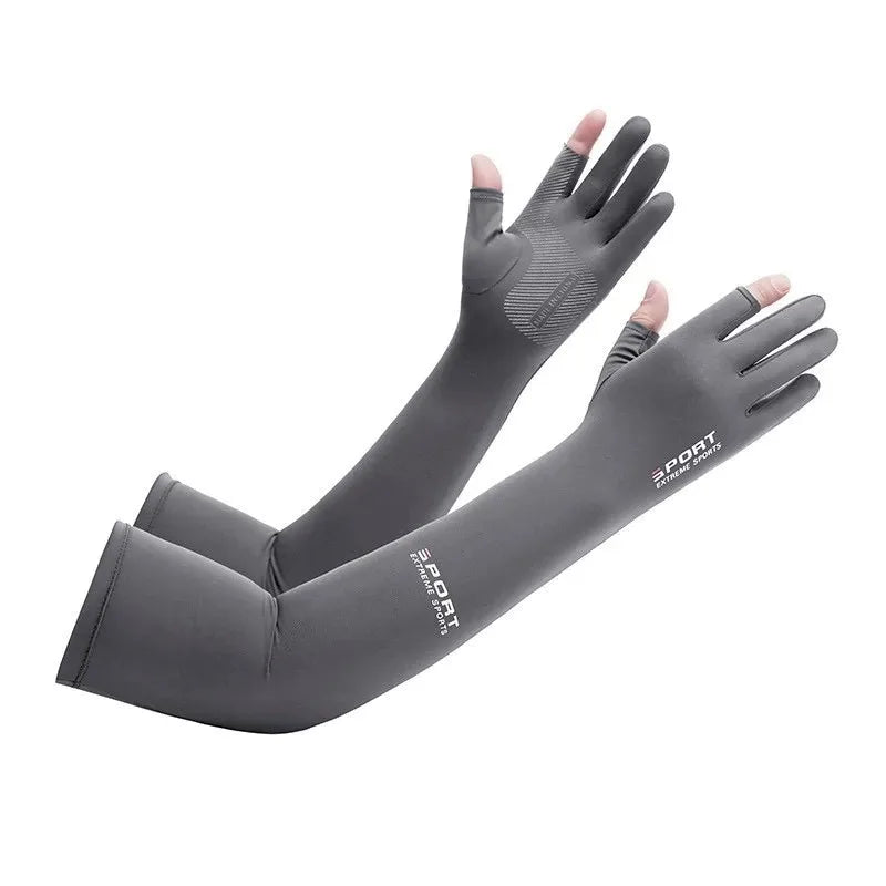UV Protection Ice Silk Arm Sleeves | Cooling Sun Cover Sun Protection Sleeves QXL