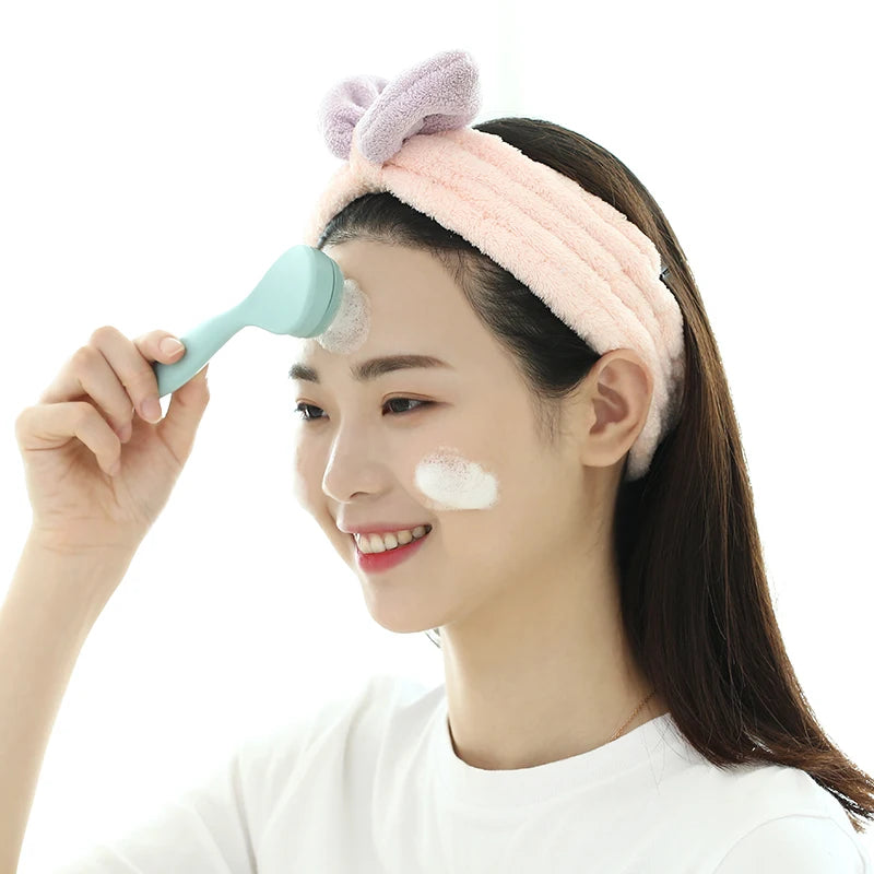 Double-Sided Silicone Face Cleansing & Massage Brush Facial Cleansing Brush QXL