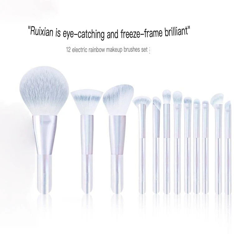 12-Piece Neon Makeup Brush Set | Blush, Eye & Face Brushes Makeup Brush Set QXL