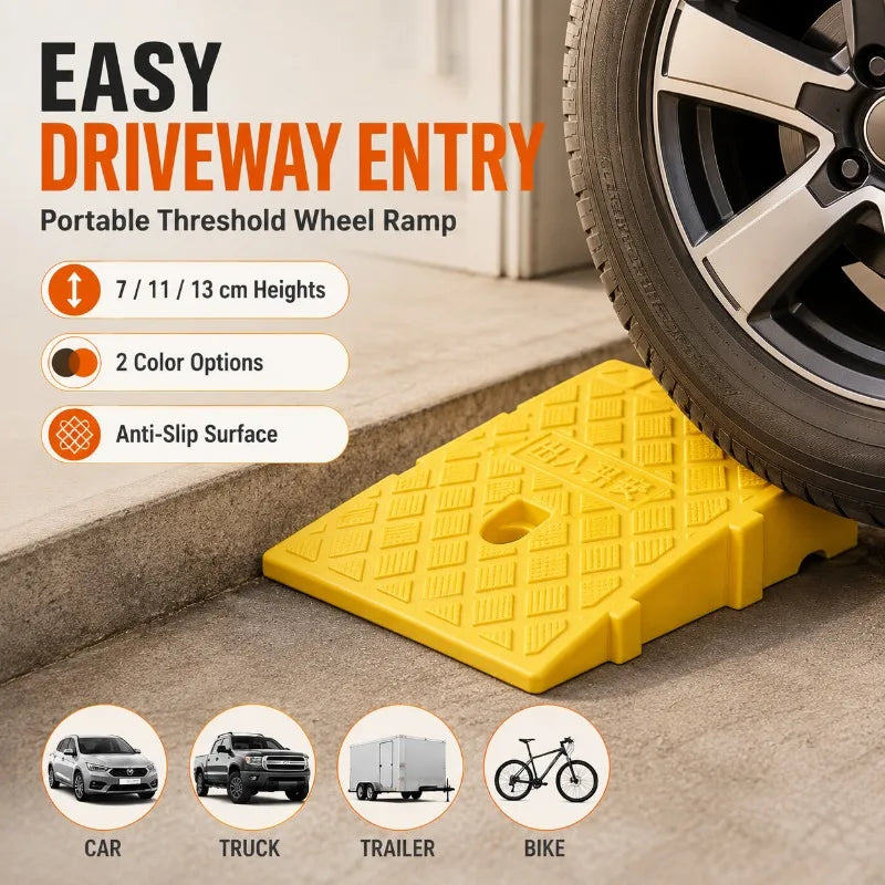 Anti-Slip Curb Ramp 7/11/13cm | Portable Driveway Threshold Ramp Portable Curb Ramp QXL