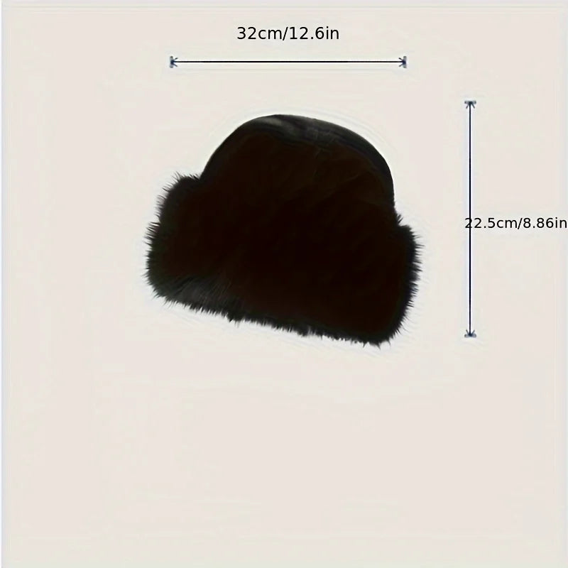 Faux Fur Winter Beanie Hat – Fluffy, Warm & Stretchy Winter Beanie Hat QXL