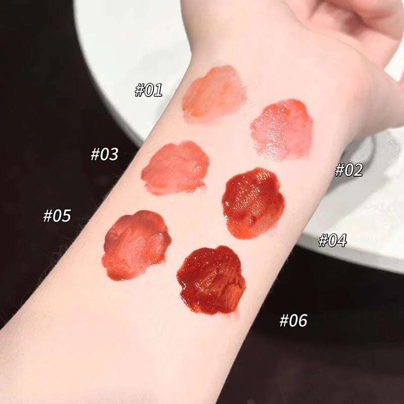Cappuvini Bear Doodle Mirror Lip Gloss | Shiny Nude Lip Glaze Lip Gloss QXL