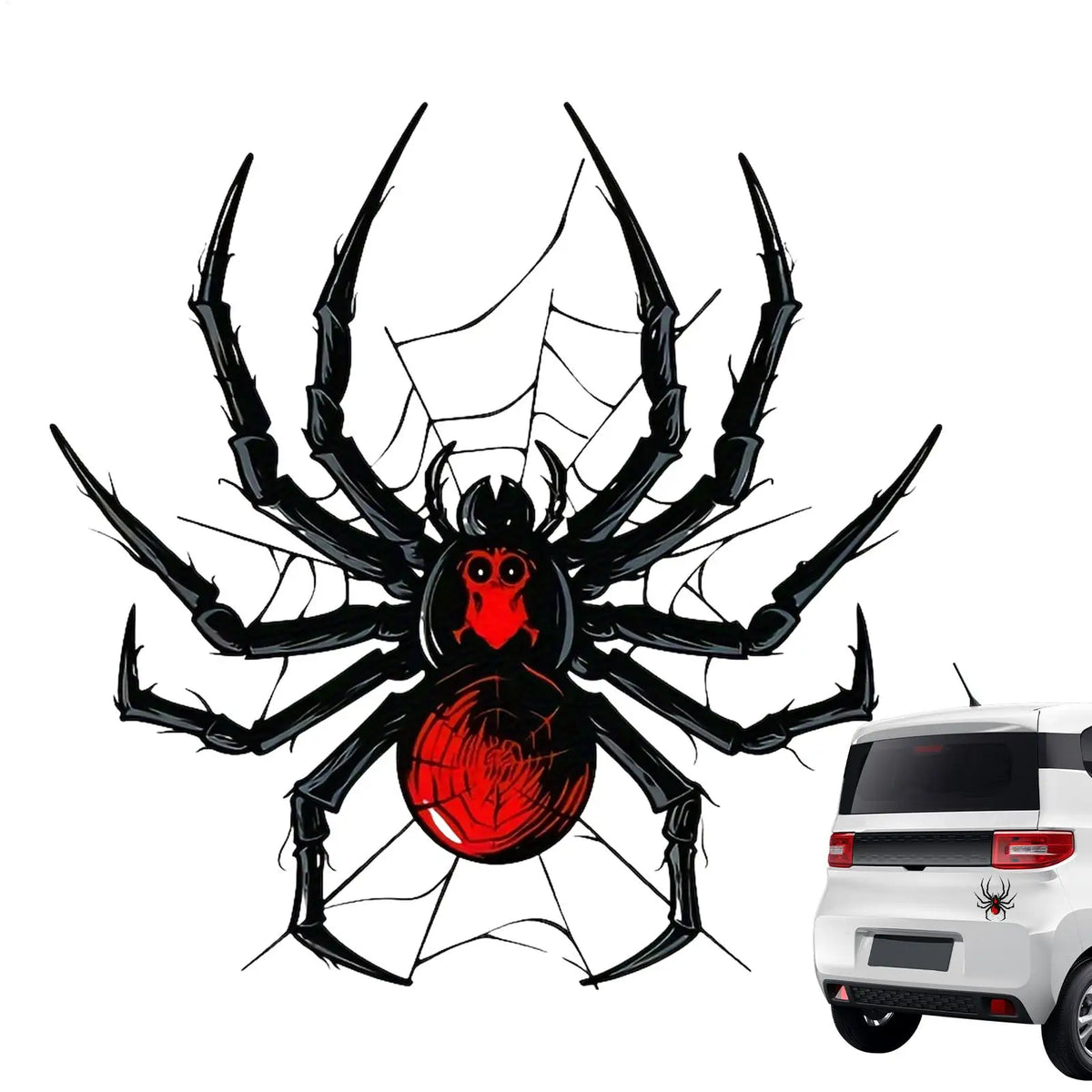 Spider Motorcycle Vinyl Decal | Waterproof 3D Gothic Sticker Motorcycle Vinyl Decal QXL