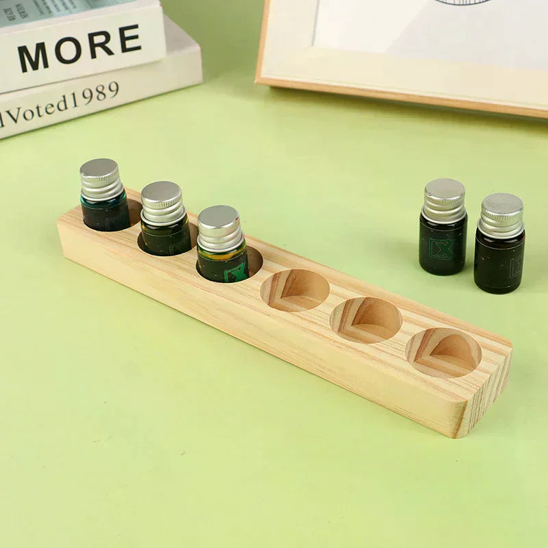 6-Hole Wooden Essential Oil Holder & Display Rack | YOVIP Essential Oil Rack QXL