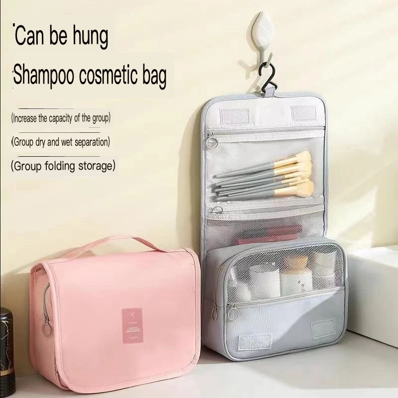 Foldable Travel Makeup Bag | Large Capacity Toiletry Organizer Travel Makeup Bag QXL