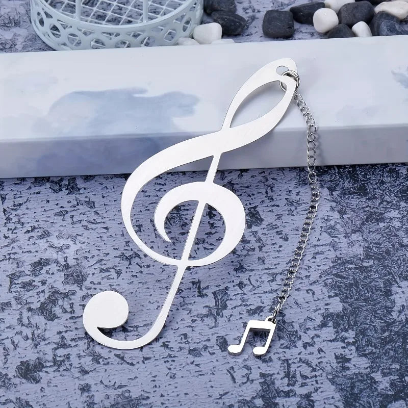 Musical Note Bookmark with Heart Charm | Gift for Music Lovers Decorative Bookmark QXL