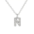A-Z Initial Letter Pendant Necklace | Shining Alphabet Charm Initial Pendant Necklace QXL N