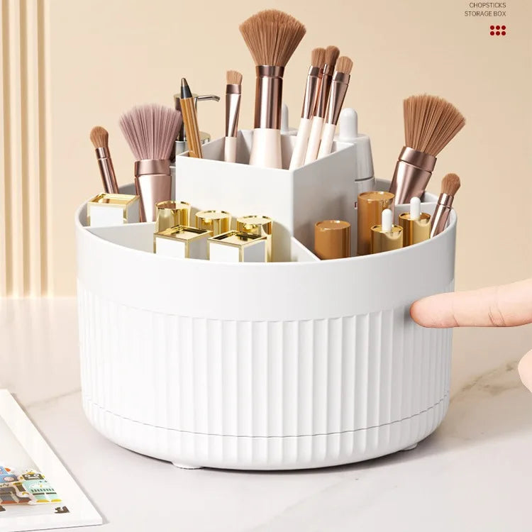 360° Rotating Makeup Organizer & Brush Holder | Desktop Rotating Makeup Organizer QXL