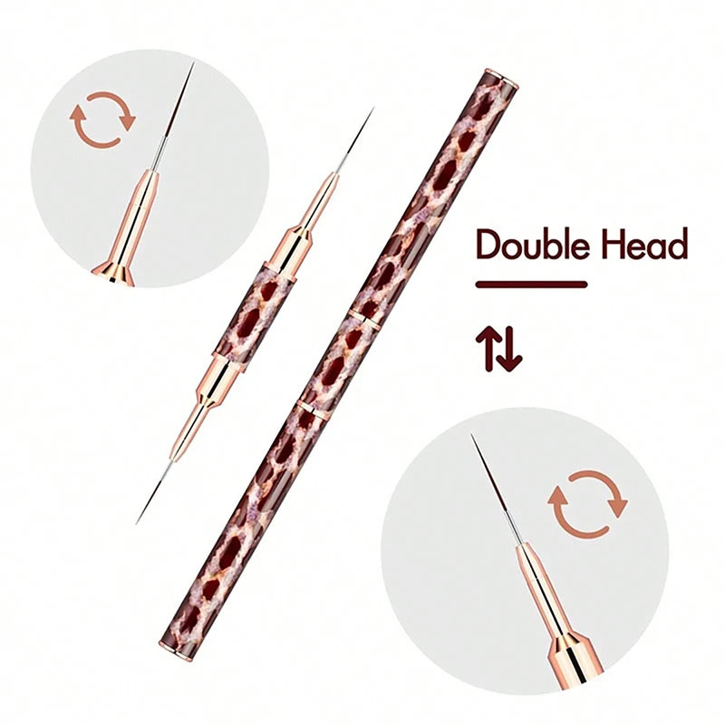 Double-Head Nail Art Liner Brush | Stripe & Detail Pen Nail Art Liner Brush QXL