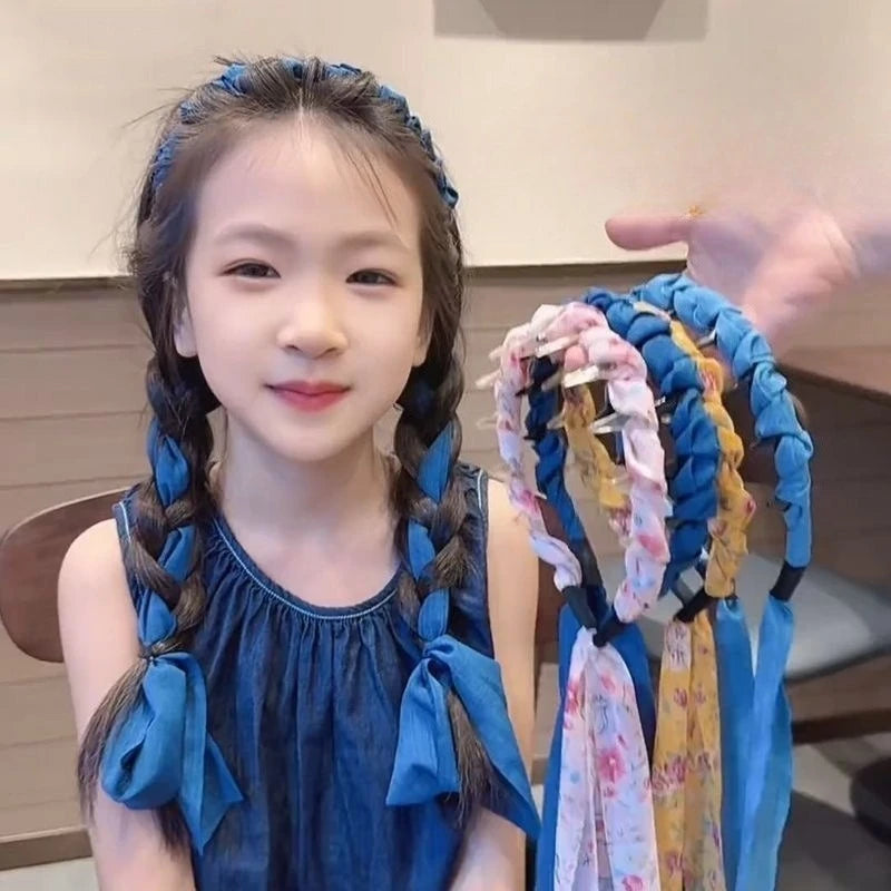Blue Denim Ribbon Hair Hoop Headband | Korean Style Fashion Headband QXL
