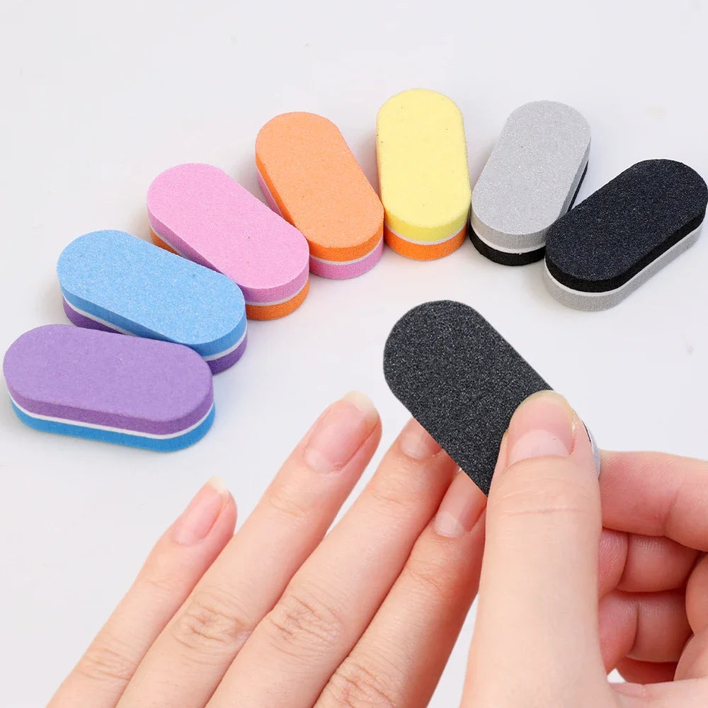 Double-Sided Sponge Nail Buffer Files 100/180 Grit | 20–100 Pack Sponge Nail Buffer QXL