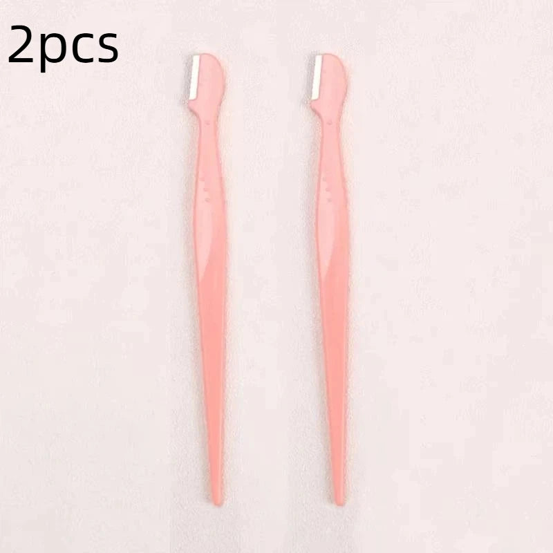 Precision Round Head Eyebrow Trimmers | Stainless Steel 2/3/5-Pack Eyebrow Trimmer QXL 2pcs Orange