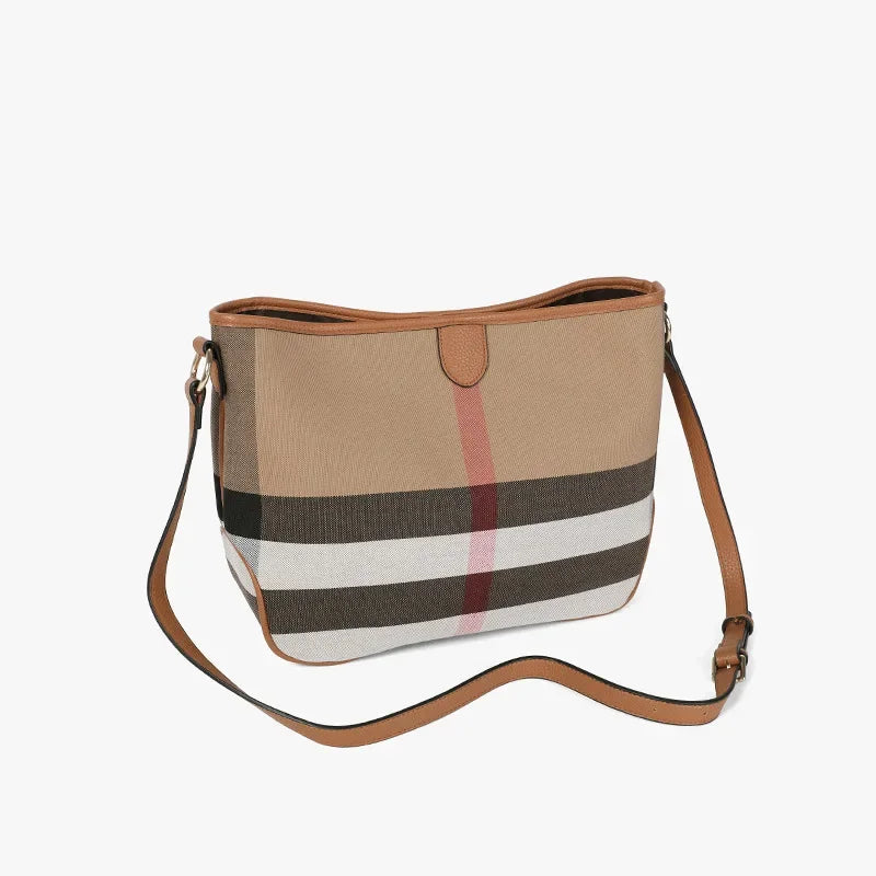 Plaid Large Capacity Shoulder Bag | Women's Classic Tote Shoulder Tote Bag QXL