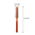 Wooden Round Barrel Roller Comb | Nylon Bristle Hair Styling Round Barrel Roller Comb QXL 1pc