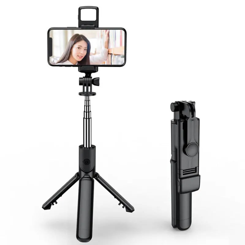 Wireless Selfie Stick Tripod with Bluetooth Remote | 68cm Selfie Stick Tripod QXL black