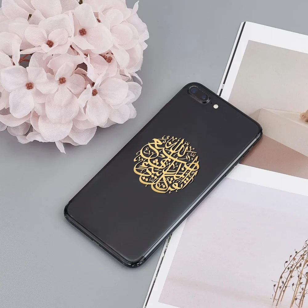 9-Pack Islamic Script Metal Gold Stickers | DIY Resin Craft Craft Stickers QXL