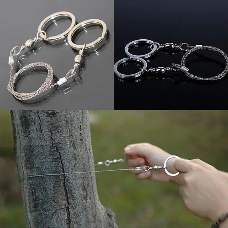 Portable Manual Steel Wire Saw | Camping & Survival Tool Survival Wire Saw QXL