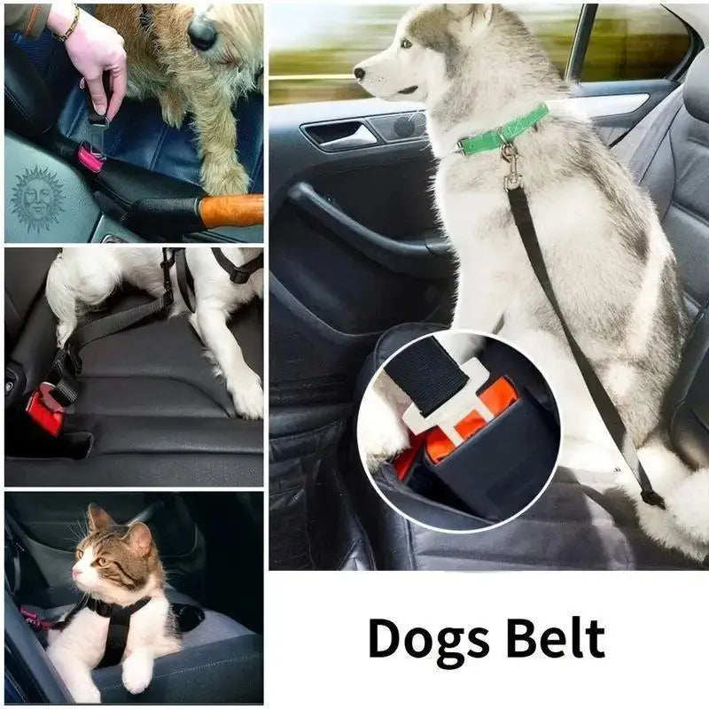 Adjustable Dog Car Harness Seat Belt & Safety Lead Clip Pet Car Harness QXL